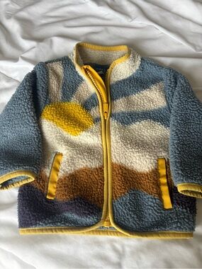 Old Navy Kids Sherpa Jacket in Blue, Yellow, Cream, Brown